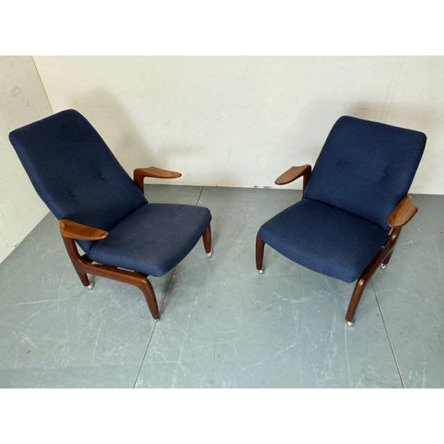 Mid-Century Danish Modernist Teak Lounge Chairs, 1960s, Set of 2 For Sale - Image 4 of 12