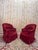 Napoleon III Style Burgundy Velvet Toadstool Lounge Chairs, 1890s, Set of 2 For Sale - Image 5 of 8