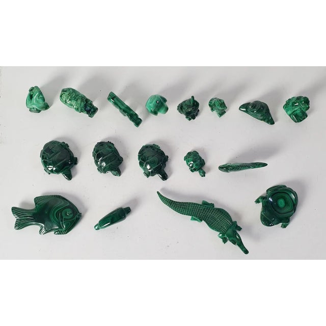 Malachite Animal Collection, Set of 17 For Sale - Image 10 of 11