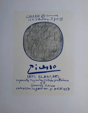 Pablo Picasso, Pates Blanches Vallauris, Lithograph, 1959