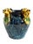 Vintage Italian Majolica Frog-Handle Cachepot Planter | Blue Glazed Pottery Vase, 4” For Sale - Image 10 of 10