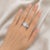 Art Deco Late 20th Century 18K White Gold Baguette Diamond Wedding Anniversary Band Ring, Size 7.25 For Sale - Image 3 of 3
