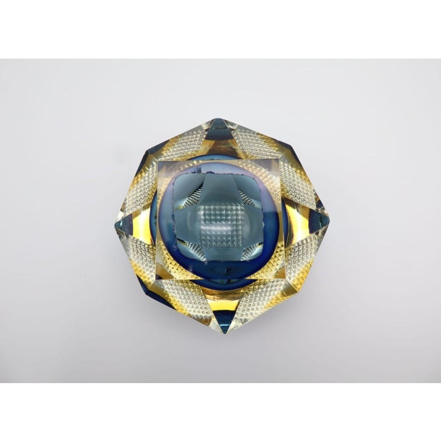 Murano Glass Diamond Ashtray by Flavio Poli for Seguso, 1960s For Sale - Image 6 of 9