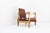 1960s Vintage Brutalist Safari Armchair in Wood and Cognac Leather, 1960s For Sale - Image 5 of 9