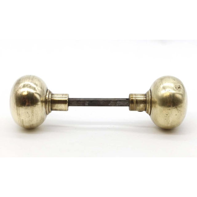 Traditional Pair of Vintage 2.125 In. Brass Ball Shape Door Knobs For Sale - Image 3 of 6