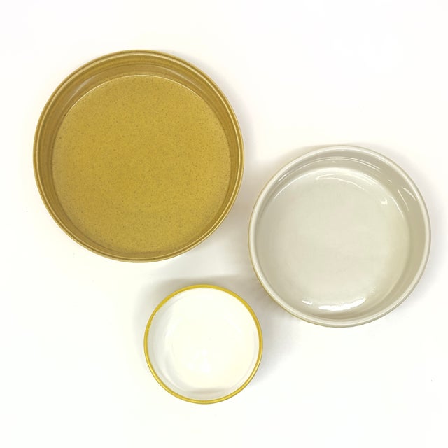 Mid-Century Modern Vintage Mustard-Colored Baking Dish Curation - Group of 3 For Sale - Image 3 of 11