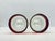 Mid 20th Century 1960s Ruby Rimmed Water Goblets- A Pair For Sale - Image 5 of 9