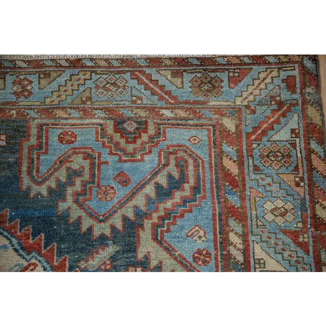 1940s Vintage Persian Malayer Medallion Abrashed Wool Carpet For Sale - Image 10 of 10