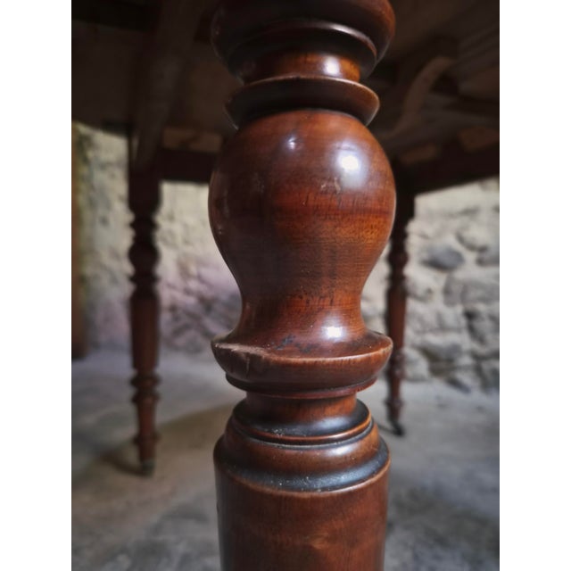 Antique French Walnut Drop-Leaf Dining Table, 1900s For Sale - Image 14 of 18