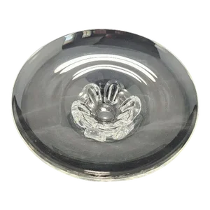 Steuben Large Crystal Art Glass Foot Coronet Bowl, Signed