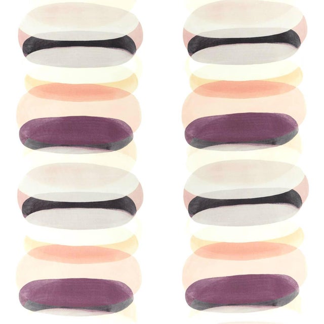 Harlequin Elliptic Fabric in Plum For Sale