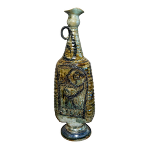 Tall Mid Century Studio Pottery Ewer Vase in the Manner of Picasso