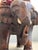 African Wooden Hand Carved Elephant Footstool For Sale - Image 3 of 12
