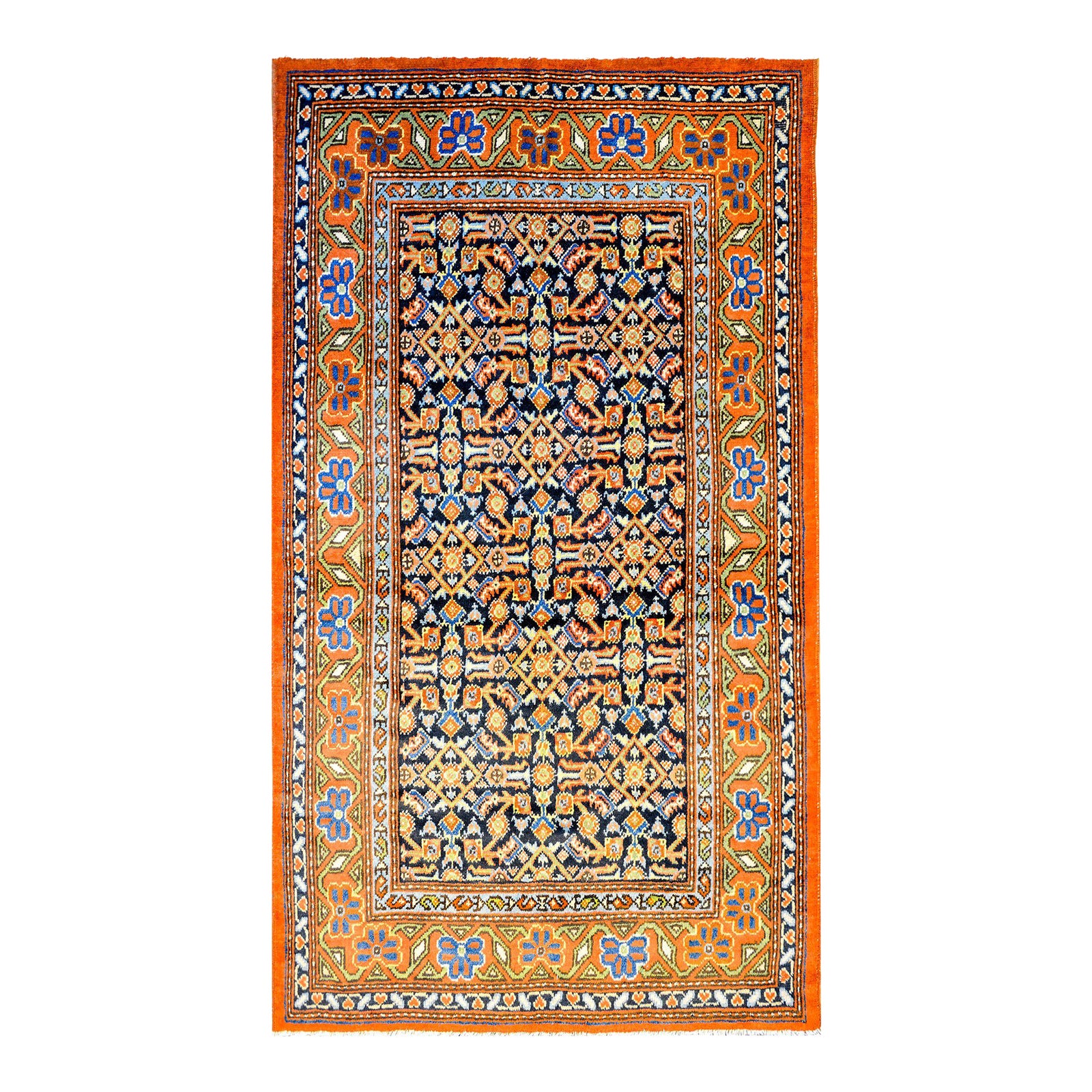 Antique East Turkistan Herati Rug | Chairish