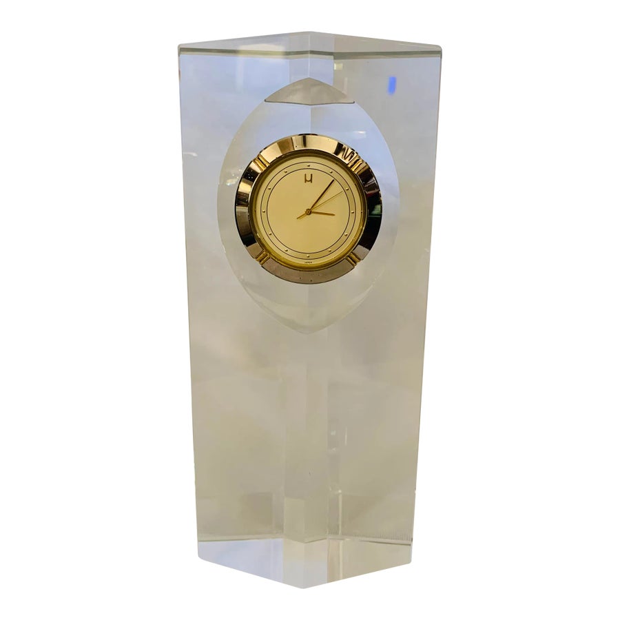 レクサス　超レア　HOYA CRYSTAL DESK時計 Vintage Hoya Museum Crystal Desk Clock | Chairish