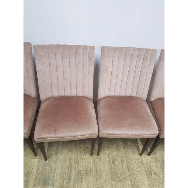 Pink Mid-Century Table and Chairs, 1960s-1970s, Set of 7 For Sale - Image 8 of 18