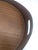 Wood Mid 20th Century Round Pressed Teak Wood Tray With Handles For Sale - Image 7 of 11