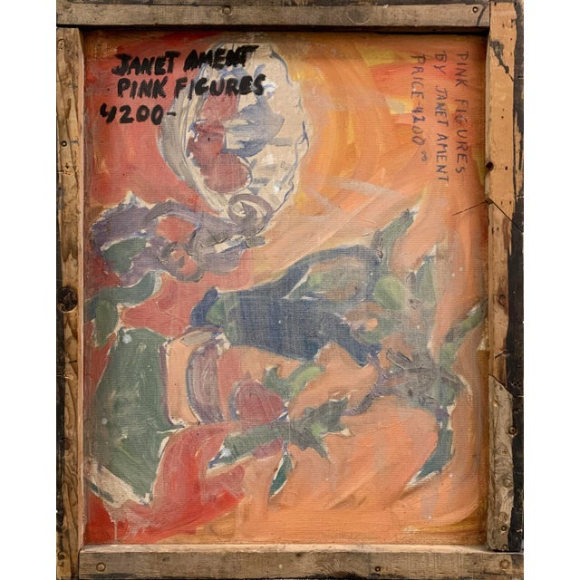 Red 'Seated Nude With Flowers' by Victor Di Gesu, Paris, Louvre, Académie Chaumière, San Francisco Art Association, Los Angeles County Museum of Art For Sale - Image 8 of 8