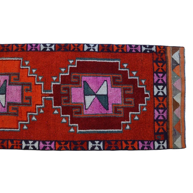Hand-Knotted Turkish Kurdish Runner For Sale - Image 9 of 11