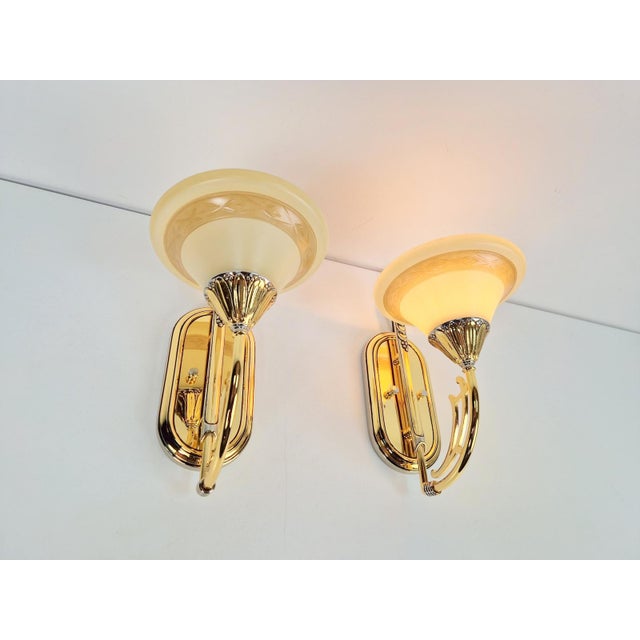Art Nouveau Regency Brass Wall Lamps by Bejorama Lighting, Spain, 1970s, Set of 2 For Sale - Image 11 of 17