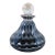 1980s Black White and Gray Art Glass Perfume Bottle For Sale