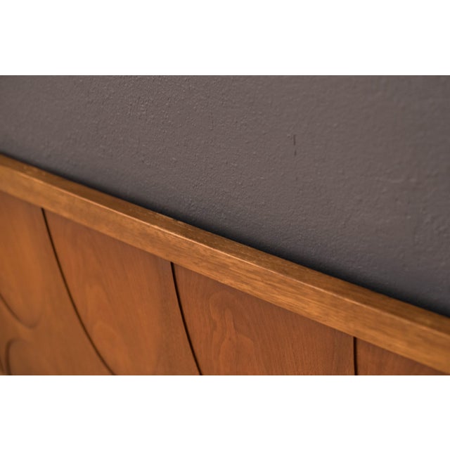 Wood Mid Century Modern Broyhill Brasilia Queen Headboard Frame For Sale - Image 7 of 11