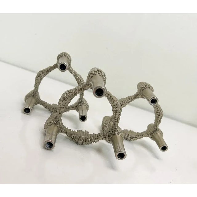 Brutalist Candleholders from Quist, 1970s, Set of 3 For Sale - Image 10 of 11