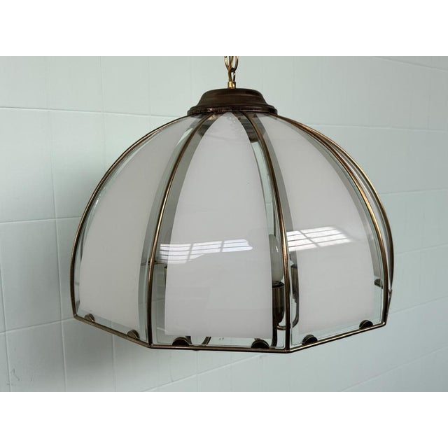 Vintage Italian Hollywood Regency Style Pendant Light, 1960s For Sale - Image 11 of 18