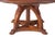 Wood Round Expandable Jupe Dining Table With Self-Storing Leaves, Walnut, Arts & Crafts For Sale - Image 7 of 12