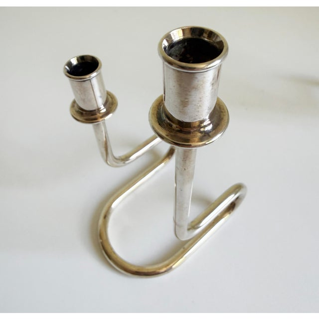 Gorham 1960s Italian Candleholders by Gorham Maestri, a Pair For Sale - Image 4 of 12