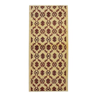 Oriental Hand Knotted Rug Turkish Vintage Oushak 2'8" x 5'9" For Sale
