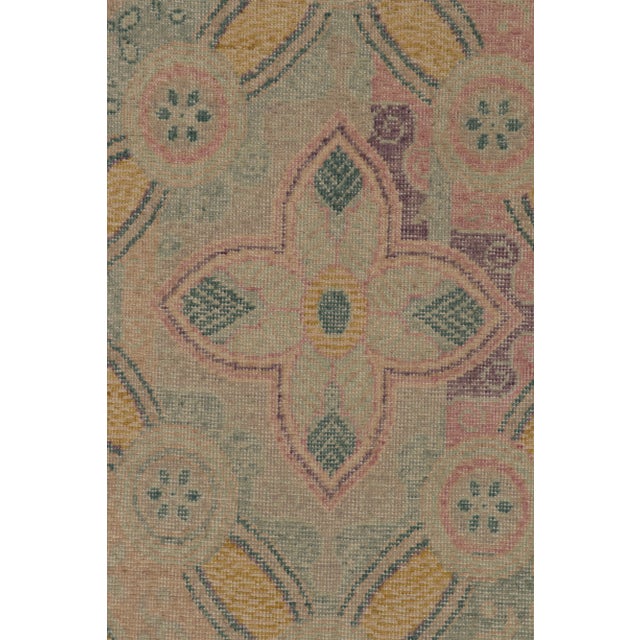 Rug & Kilim Rug & Kilim’s Primrose Rug in Blue and Pink, 6x9 For Sale - Image 4 of 6