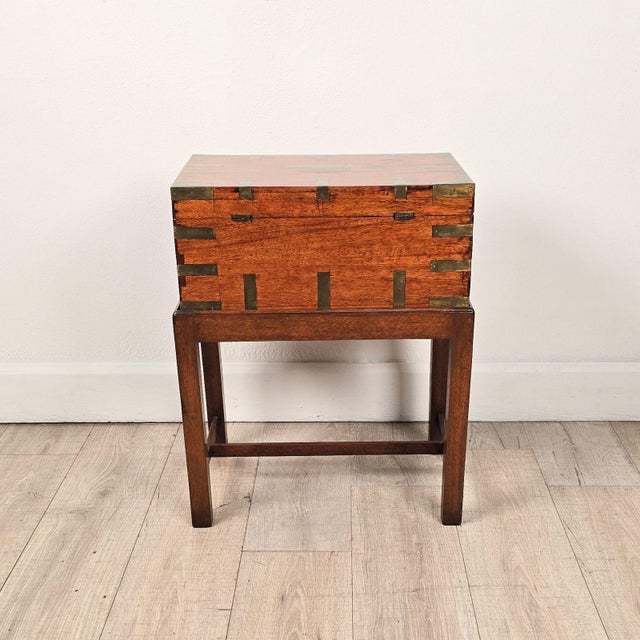 Early 19th Century Anglo-Indian Campaign Trunk For Sale - Image 4 of 11