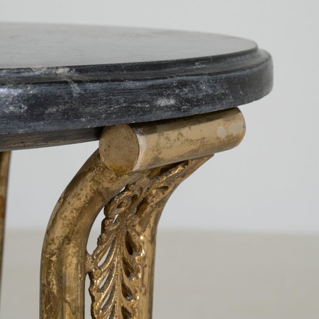 Mid 20th Century Mid 20th Century France Empire Black Brass Pedestal For Sale - Image 5 of 11