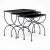 Art Deco French Vintage Black Nesting Tables For Sale - Image 3 of 9