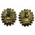 French Christian Lacroix Vintage Gold Toned Earrings For Sale - Image 3 of 5