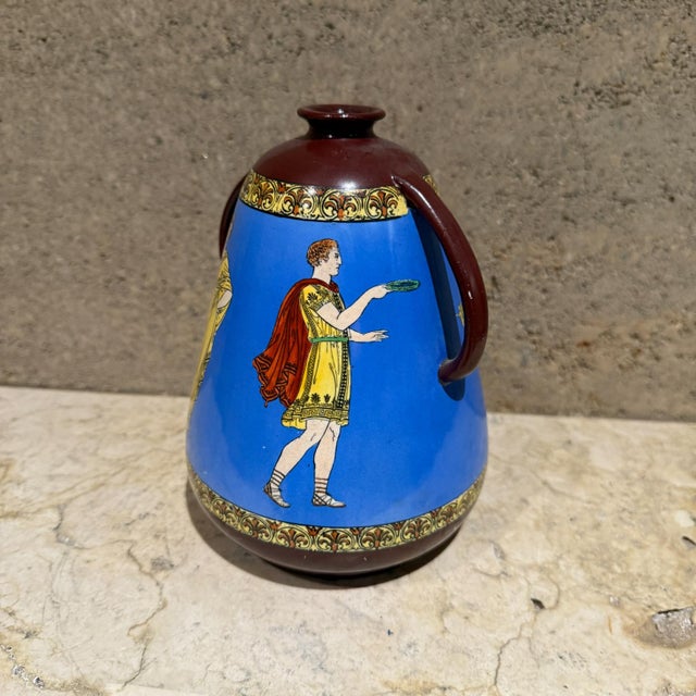 AMBIANIC presents Antique 1903 Frank Beardmore & Co Art Pottery Vase Sutherland Pottery Fenton England 7.25 h x 5.25...