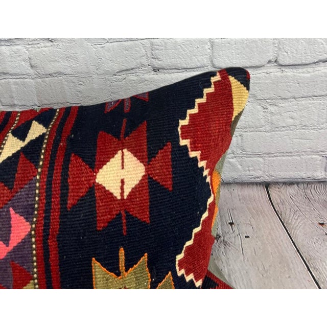 16 x 24 Kilim Pillow Cappadocian Twilight Turkish Pillow Cushion Cover For Sale - Image 4 of 5