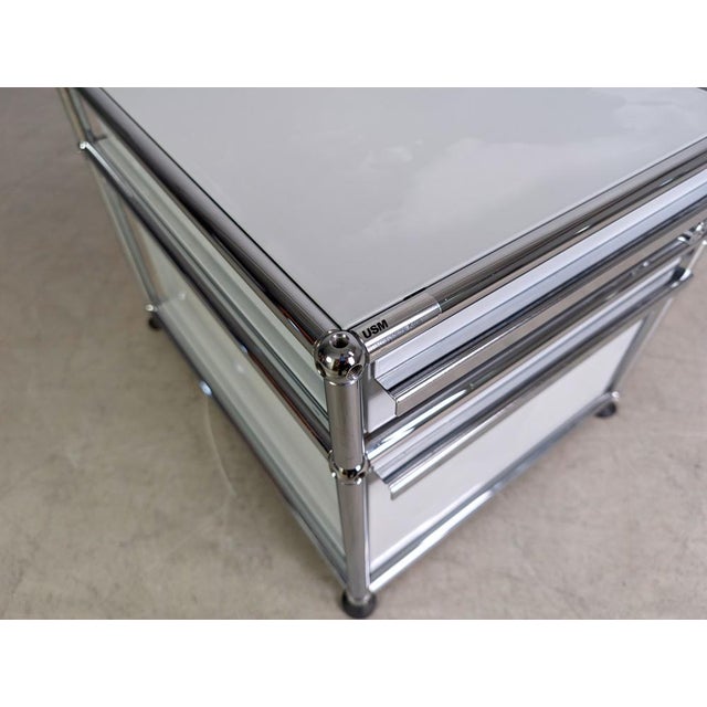 Postmodern Small White Fritz Office Cabinet from USM Haller For Sale - Image 3 of 9