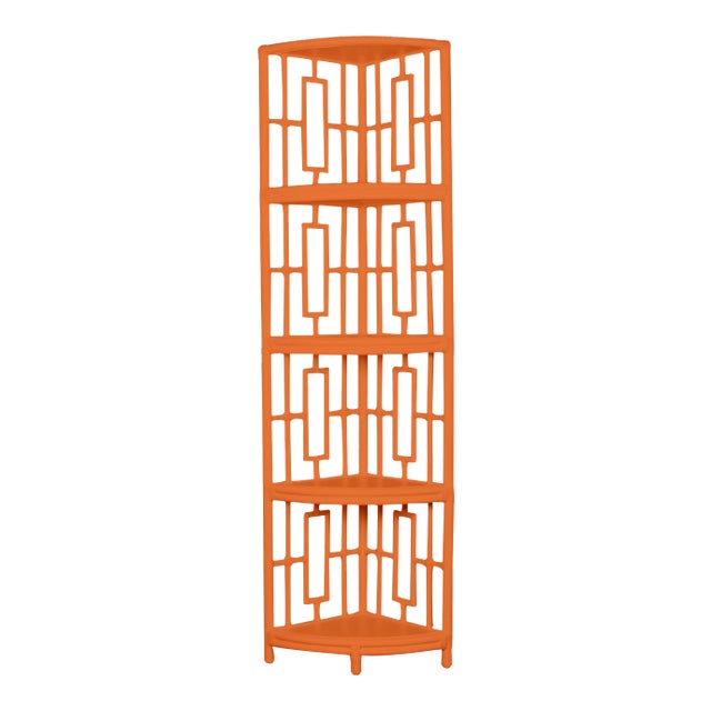 Trinity Corner Etagere - Orange For Sale