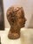 Burnt Umber Vintage Italian Painted Chalkware Bust For Sale - Image 8 of 13