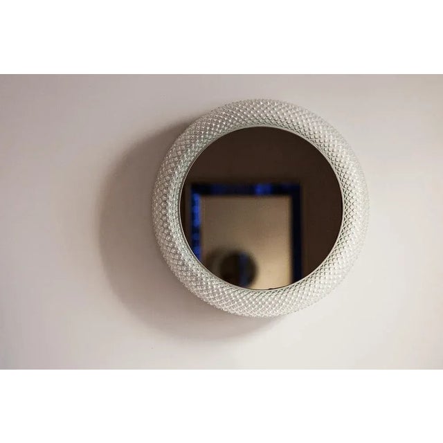 Wall Mirror with Lamp from Limburg, Germany, 1970s For Sale - Image 6 of 7
