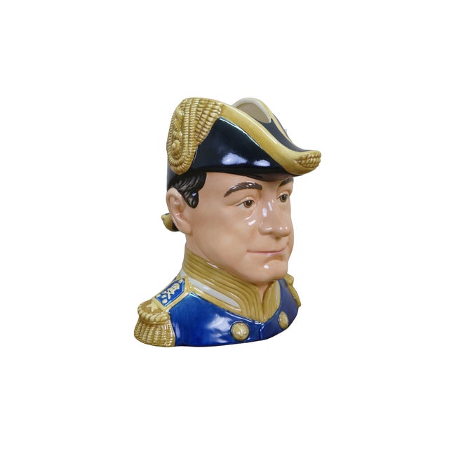 Realism Royal Doulton English Traditional Wwi Naval Commander Admiral John Jellicoe Toby Character Jug For Sale - Image 3 of 13