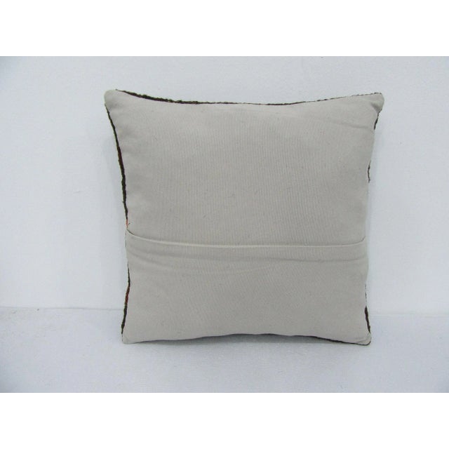 Boho Chic Decorative Kilim Pillow Cover For Sale - Image 3 of 4