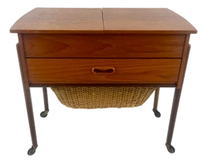 Mid-Century Danish Teak Sewing Table, 1960s