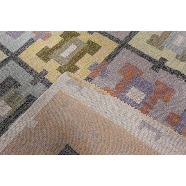 Doris Leslie Blau Vintage Swedish Flat Weave Rug by Agda Osterberg For Sale - Image 9 of 9
