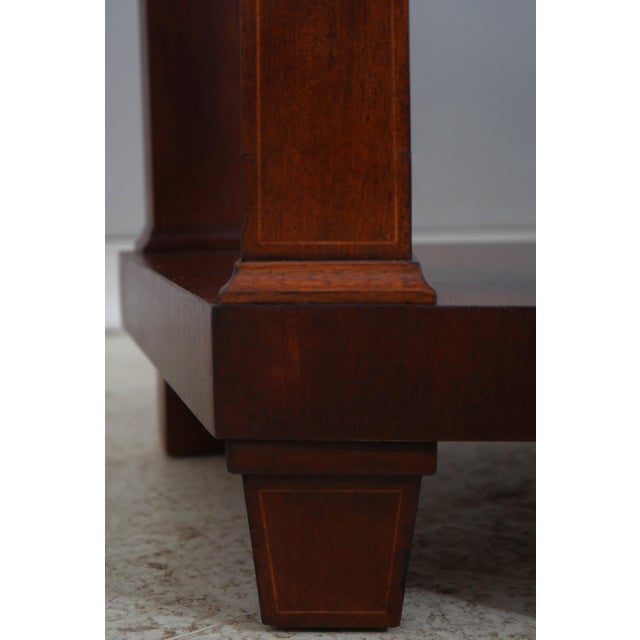 Henredon Inlaid Mahogany Marble Top Console Sideboard For Sale - Image 13 of 18