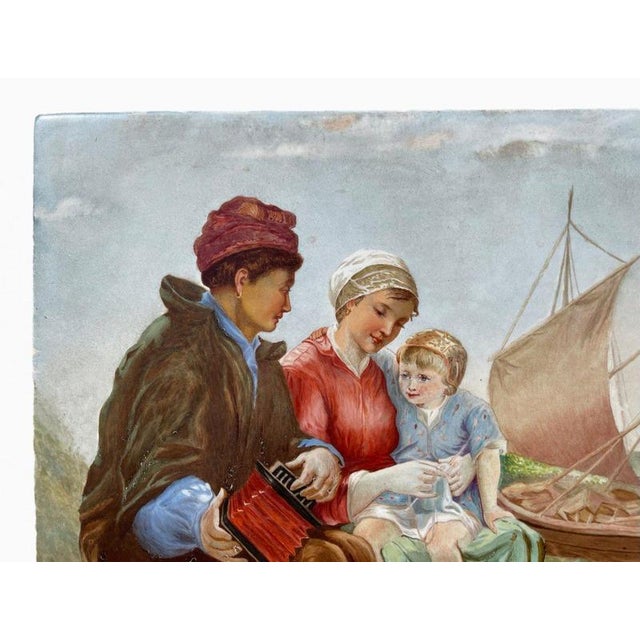 Emma Darqué, Figurative Scene, Painting on Porcelain, 1877 For Sale - Image 10 of 13