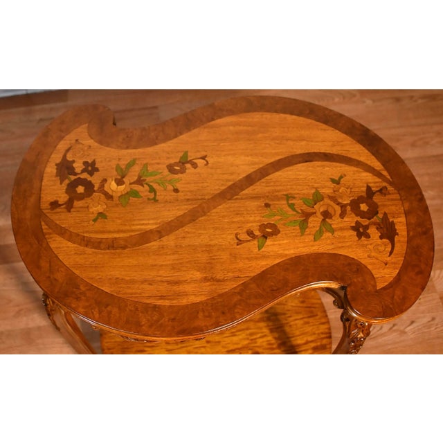 We are pleased to offer this beautiful pair of Antique French Louis XV side tables, from the 1910. This pair is made of...