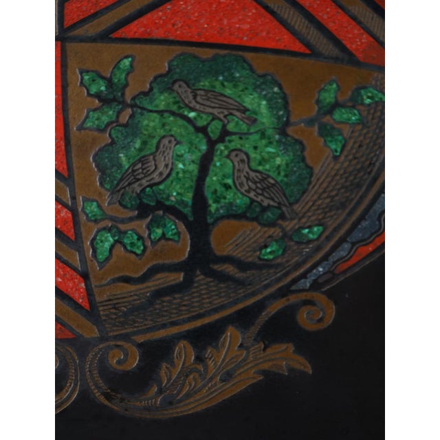 Large 19th Century Florentine Heraldic Pietra Dura Plaque, Allegory of Peace in Marble, 1890s For Sale - Image 6 of 14